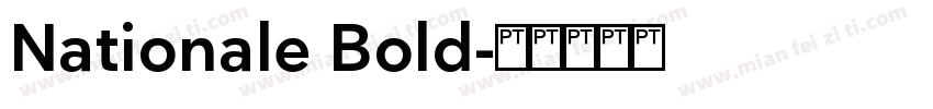 Nationale Bold字体转换